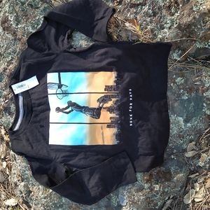 black boys' printed T-shirt